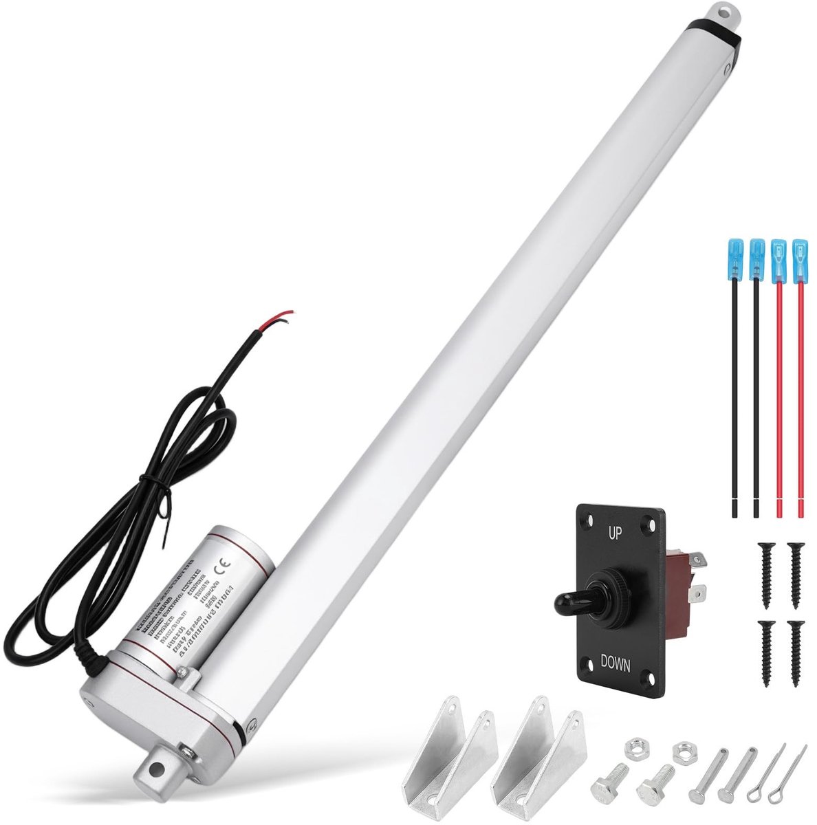SolidKeus - 1500N Elektrische Linear Actuator 12V met Handbediening en IP65 Beveiliging