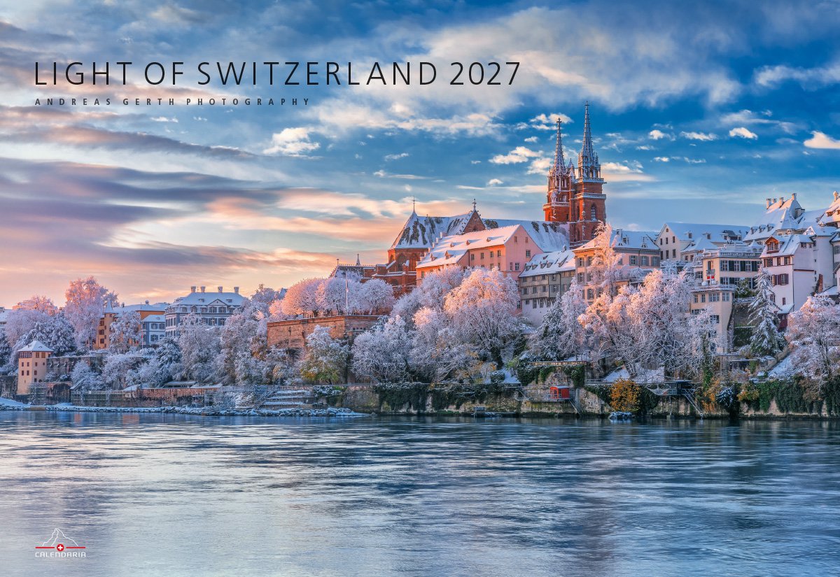 Calendaria - Wandkalender - Light of Switzerland 2027 - Zwitserland - Kalender - Formaat: 48 x 33 cm