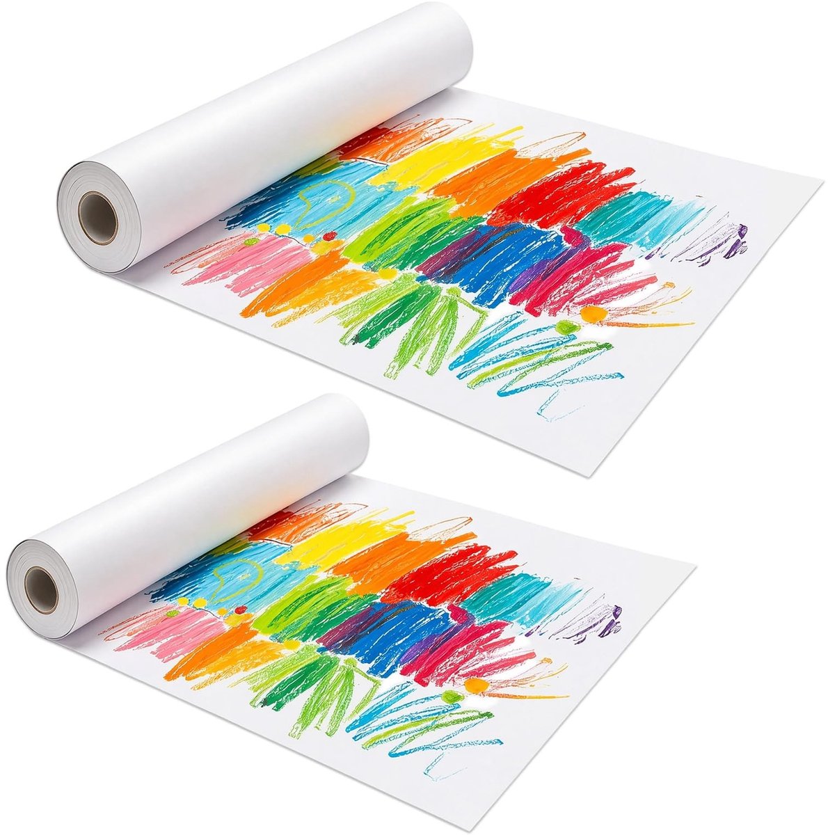 SolidKeus - Set van 2 Tekenrollen voor Kinderen, 44 cm x 20 m en 44 cm x 3 m