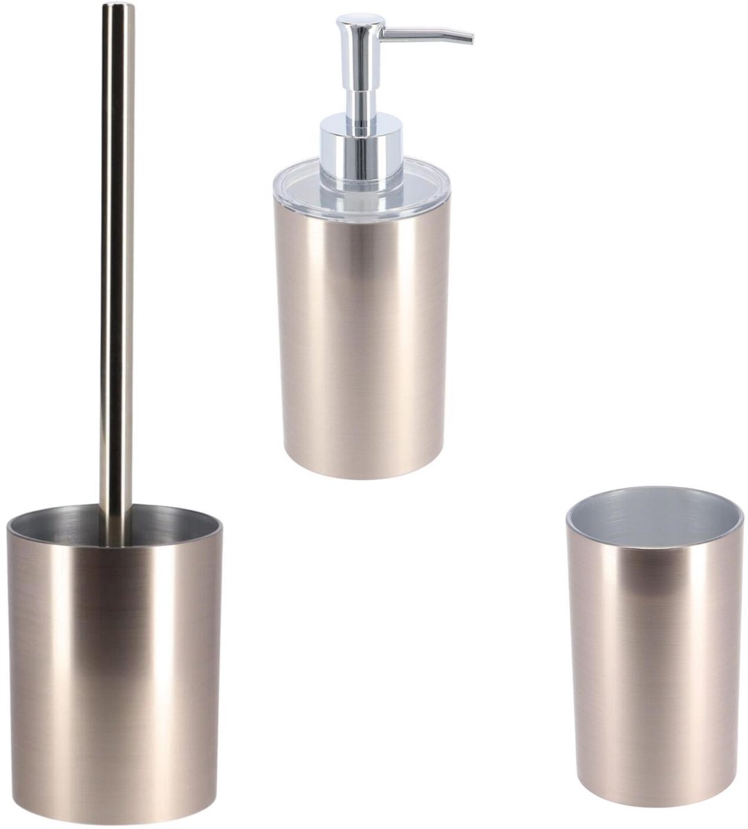 Tendance badkameraccessoires Monaco - zilver - kunststof - metaallook