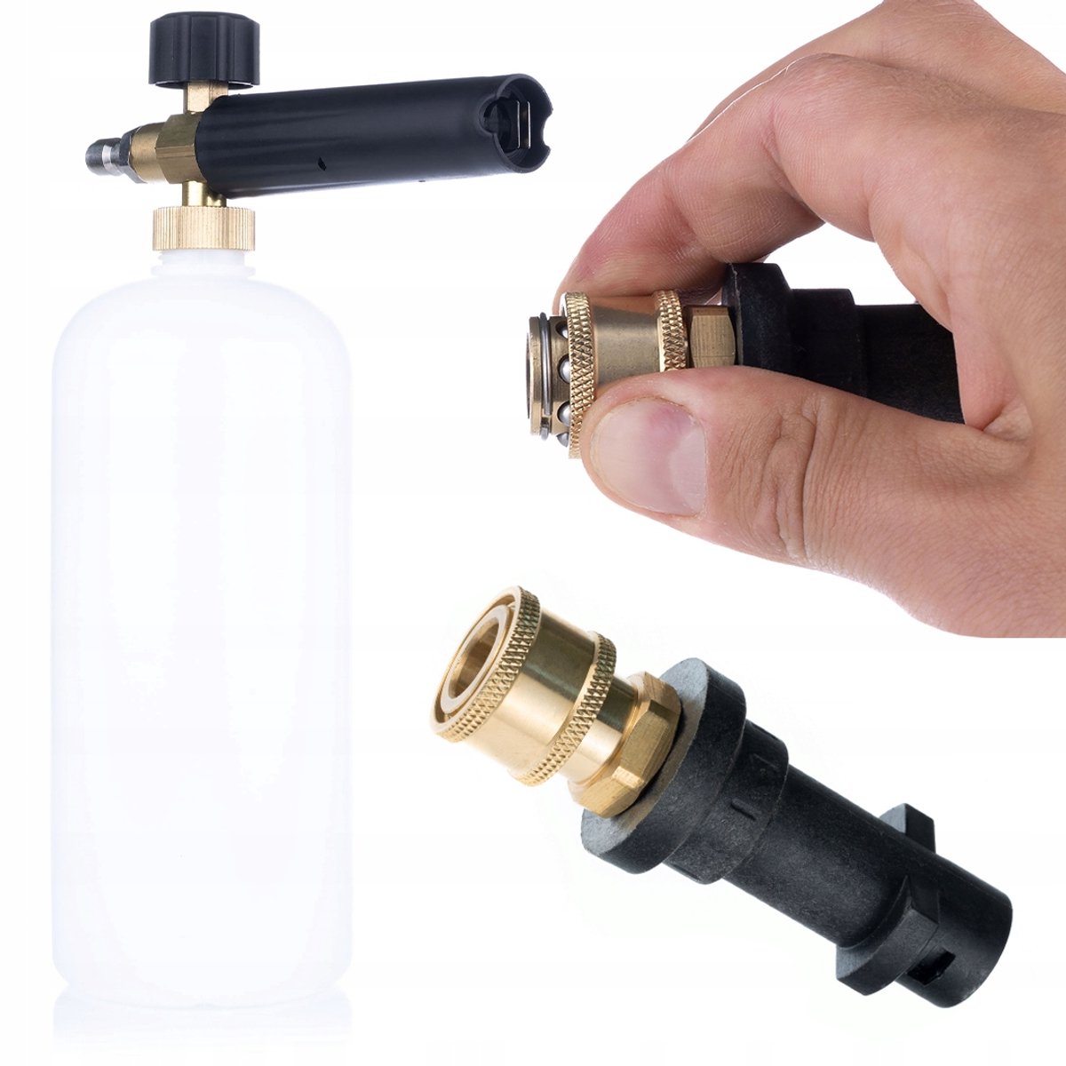 Rosfix Schuimpistool Vervanging - 1L met Bayonet 1/4" Snelkoppeling - 200 Bar - Metaal - Geschikt voor Kärcher