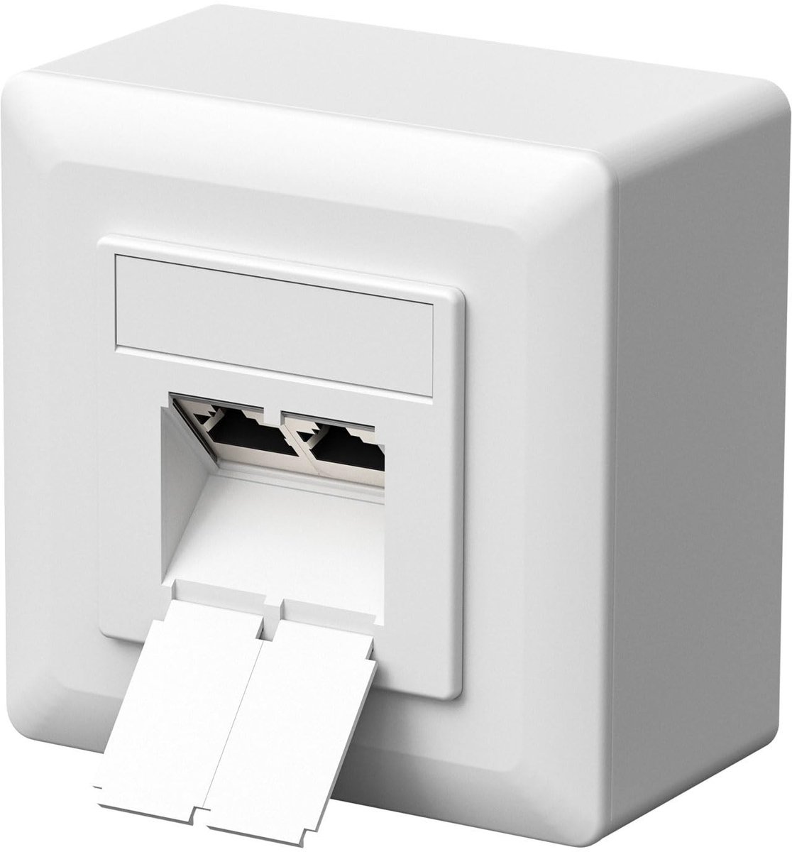 SolidKeus - CAT6a Universele Netwerkdoos met 2 Poorten RJ45