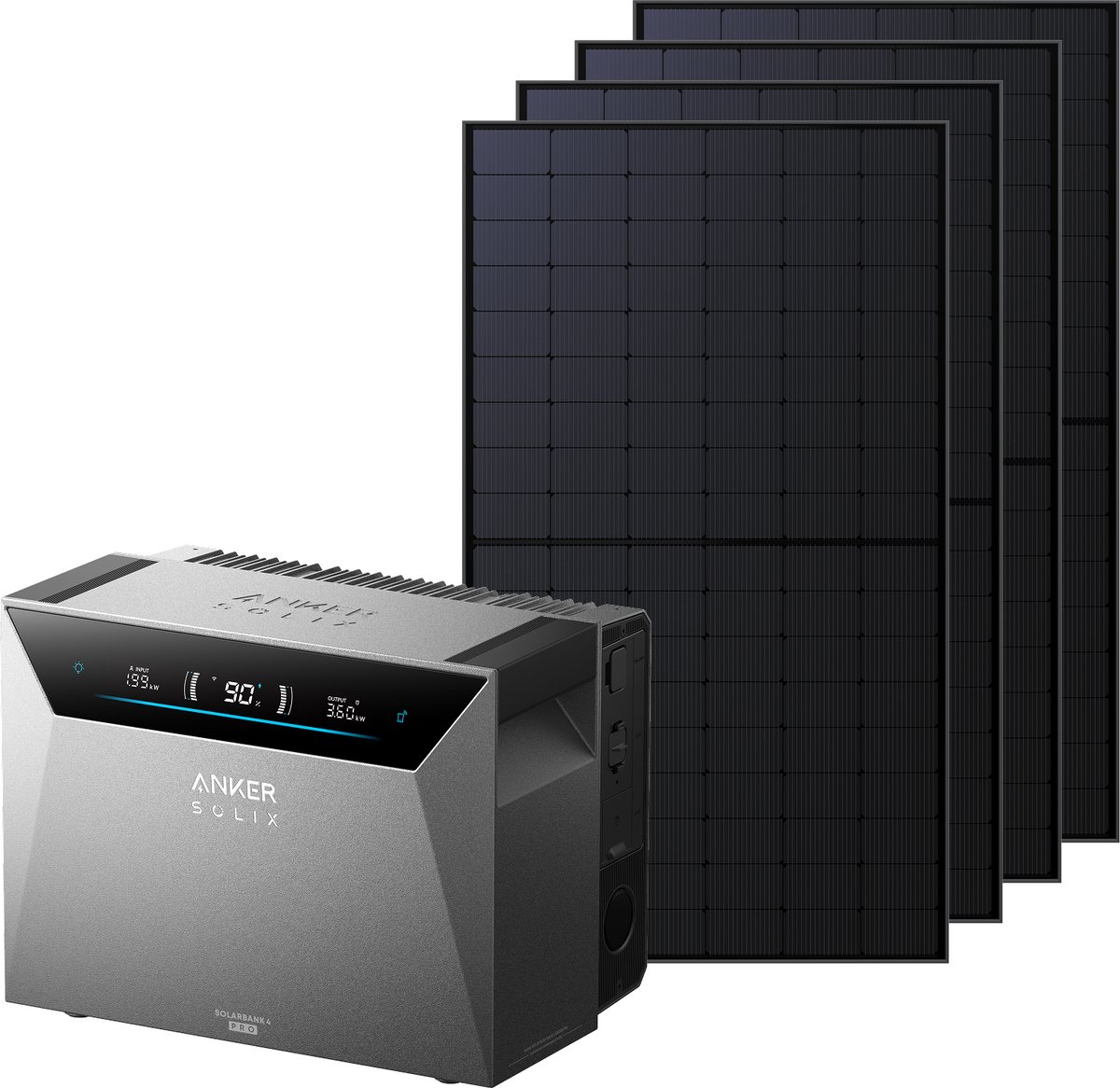 Anker SOLIX Solarbank 4 Pro (5kWh) + 4 zonnepanelen van 500W