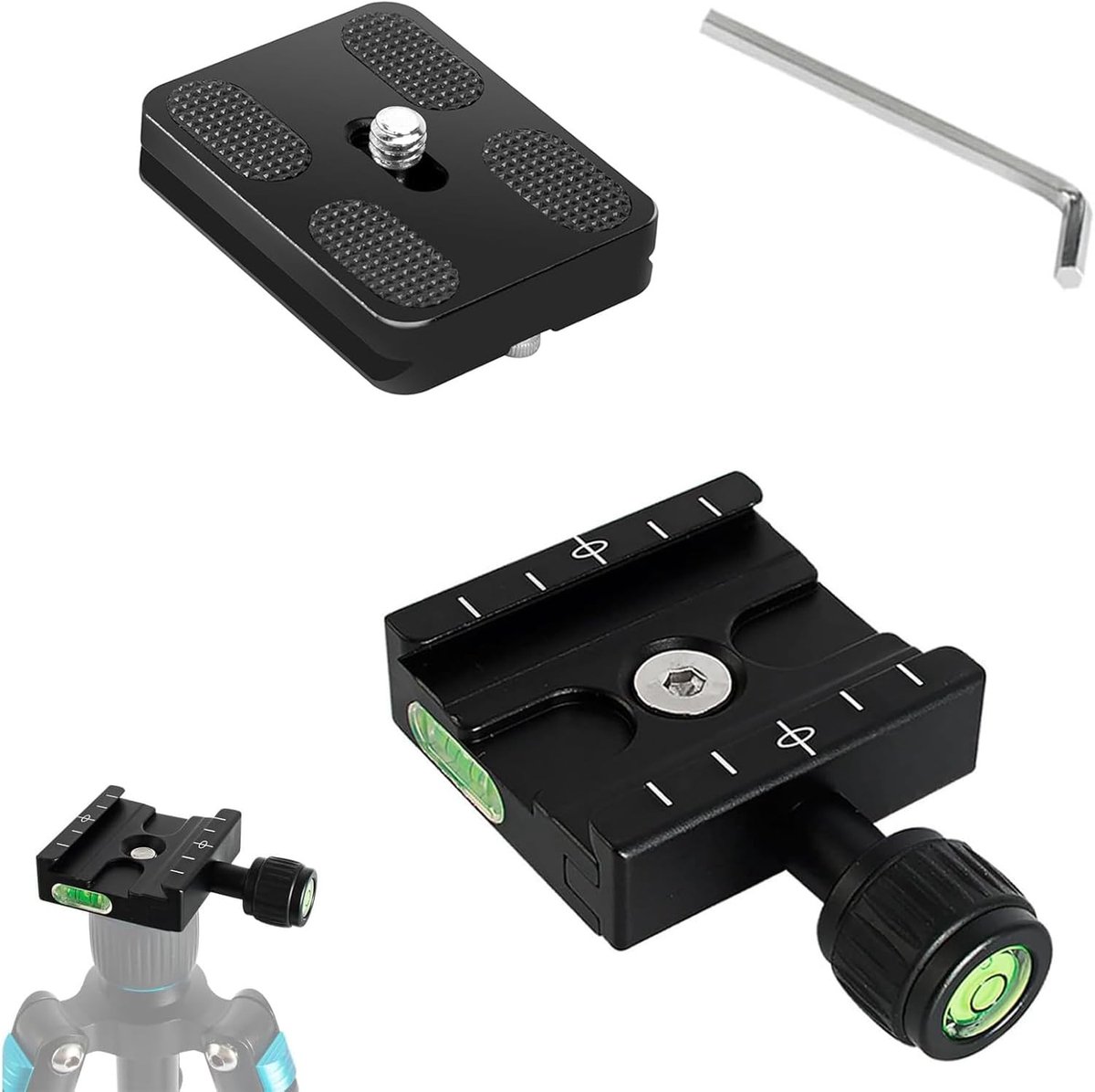 Quick Release Clamp - Adapter Klem - Camera Bevestigen - Aluminium Legering - 8.4 cm - Zwart