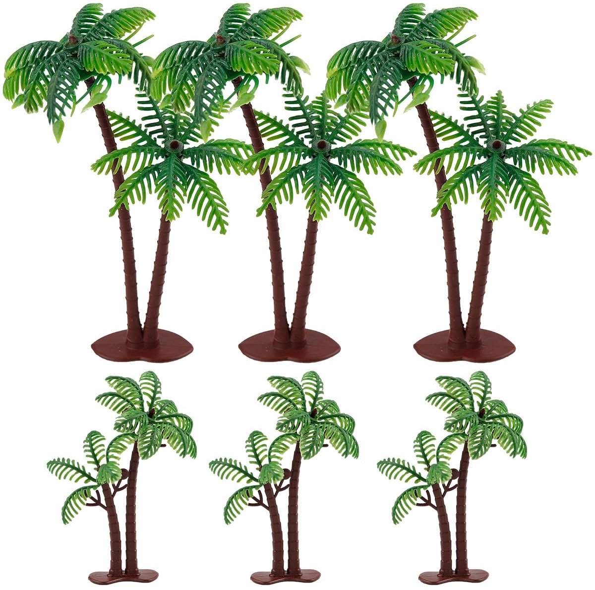 Omgoods - Set van 6 Miniatuurpalmen voor Landschapsdecoratie