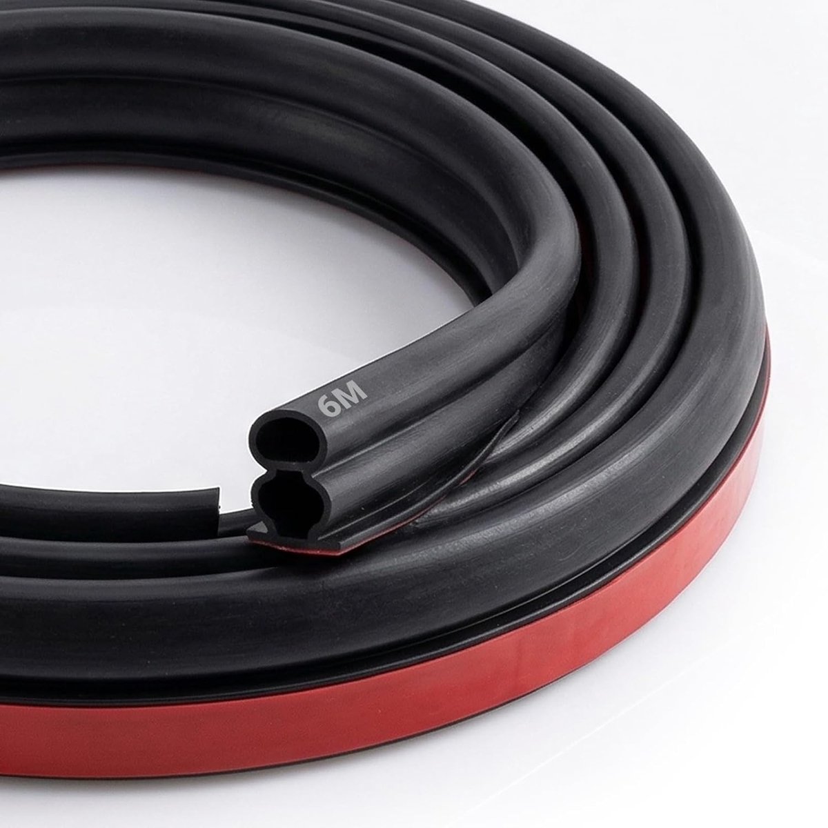 Zwart Dichtingsband Zelfklevend 10 mm x 10 mm 6 m voor deuren en ramen – Rubberen afdichting - Anti-botsing - tochtstrip - geluidsisolerend - waterdicht - stofdicht - – 6 m