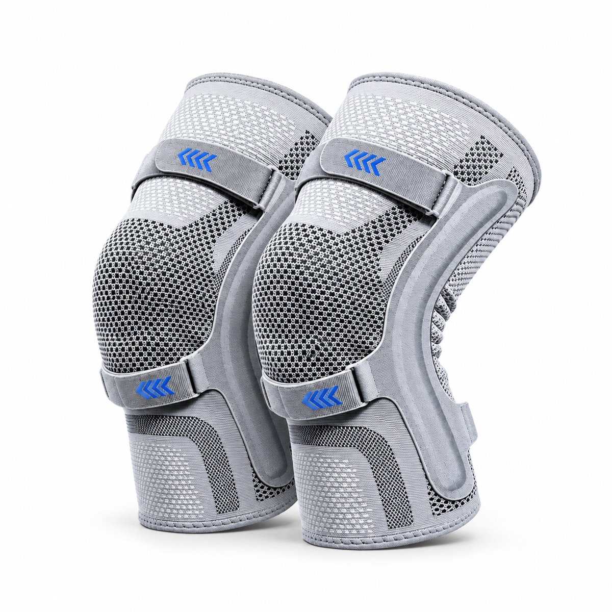 Gloovon® Kniesteun Kniebeschermer - Anti-slip & Schokdempend - Compressie Kniebrace met Metalen Zijsteun - Maat S- 2 Stuks