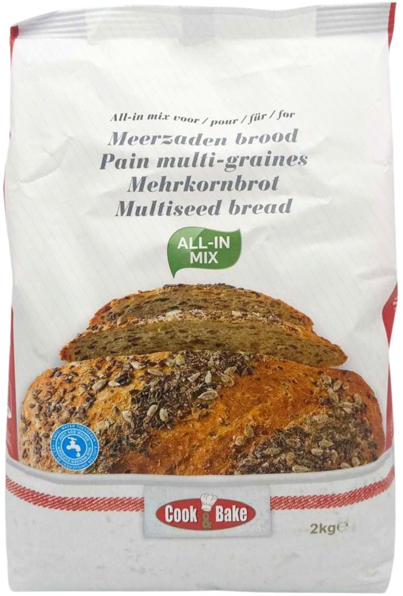 Cook & Bake - All-in Broodmix - Meerzaden Brood - Alleen water toevoegen - 2 kg