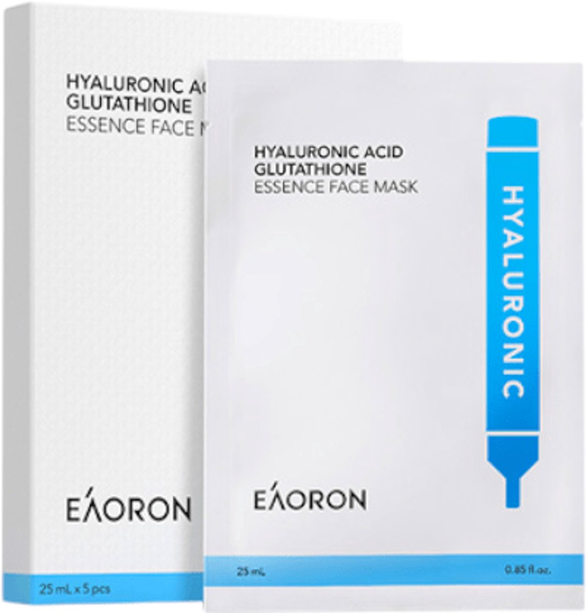 Eaoron Hyaluronic Acid Glutathione Essence Face Mask (5 stuks)