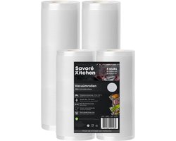 Savoré Kitchen Vacumeerrollen 4 stuks - 20 x 600 & 30 x 600 - Vacuumzakken Voedsel - Vacumeerzakken - Vacuum en sous vide zakken