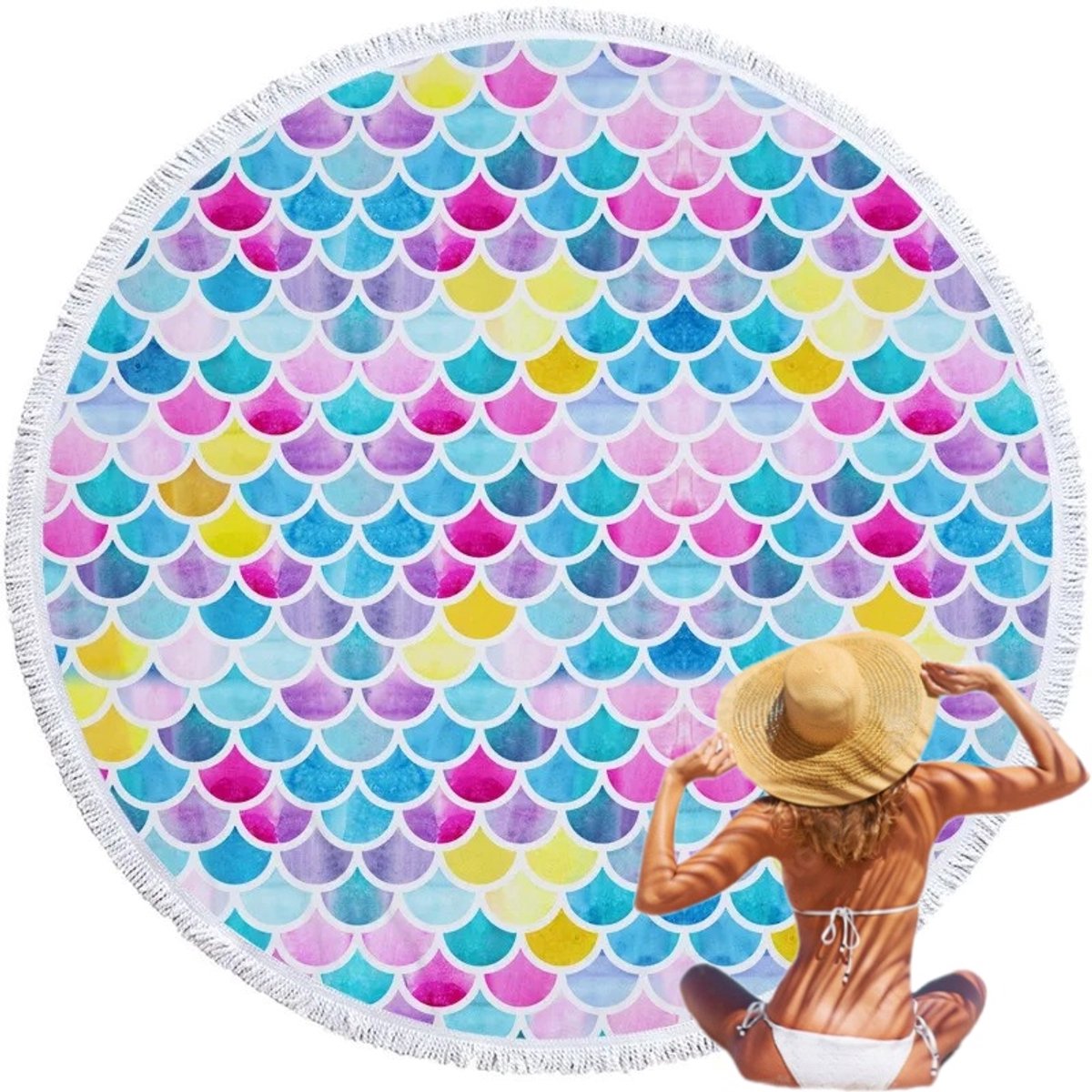 Ronde Strandlaken Microvezel 150 cm - Sneldrogend & Zacht