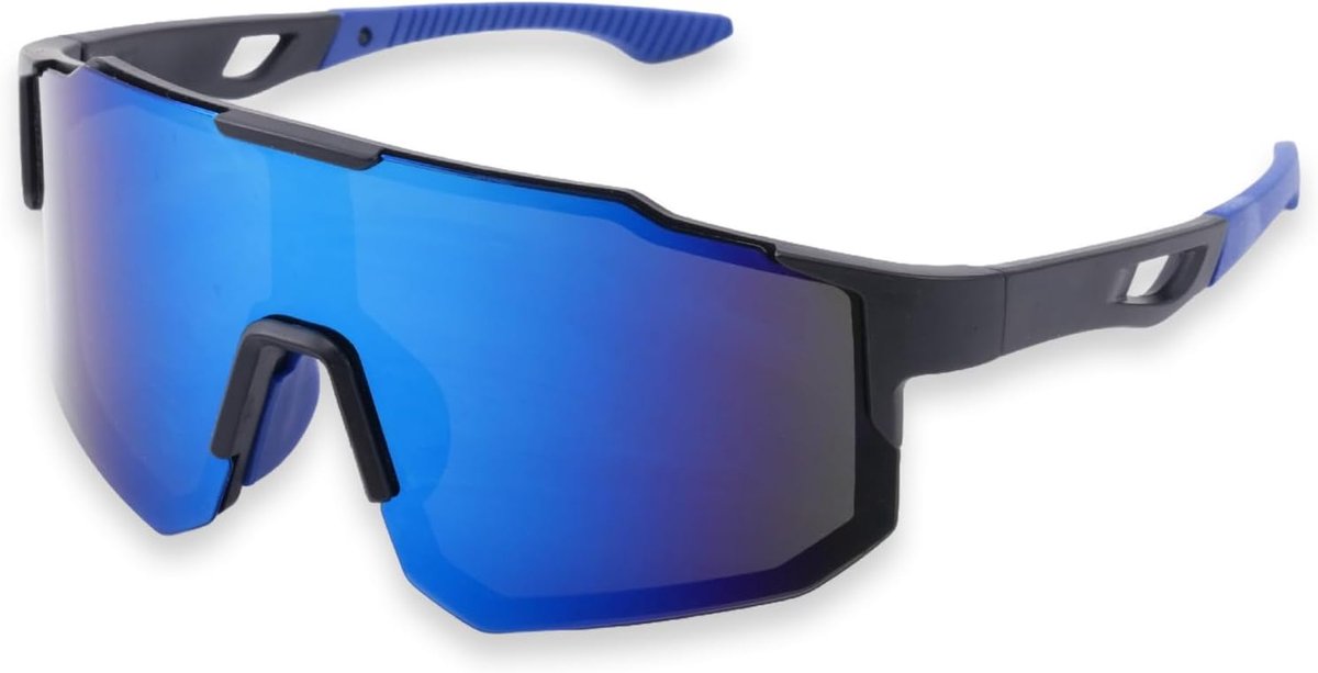 Sportbril voor dames en heren, met groot zicht, loopbril en fietsbril in wraparound-design, voor racefietsen, hardlopen, outdoorsport en dagelijkse activiteiten