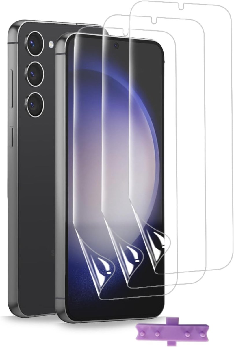 Film Screen Protector voor Samsung Galaxy S23 Plus Schermbeschermer TPU HD Clear 3 Stuks Flexibele TPU Film Zelfhelende Schermprotector Eenvoudige Volledige dekking Installatie Bubble Free