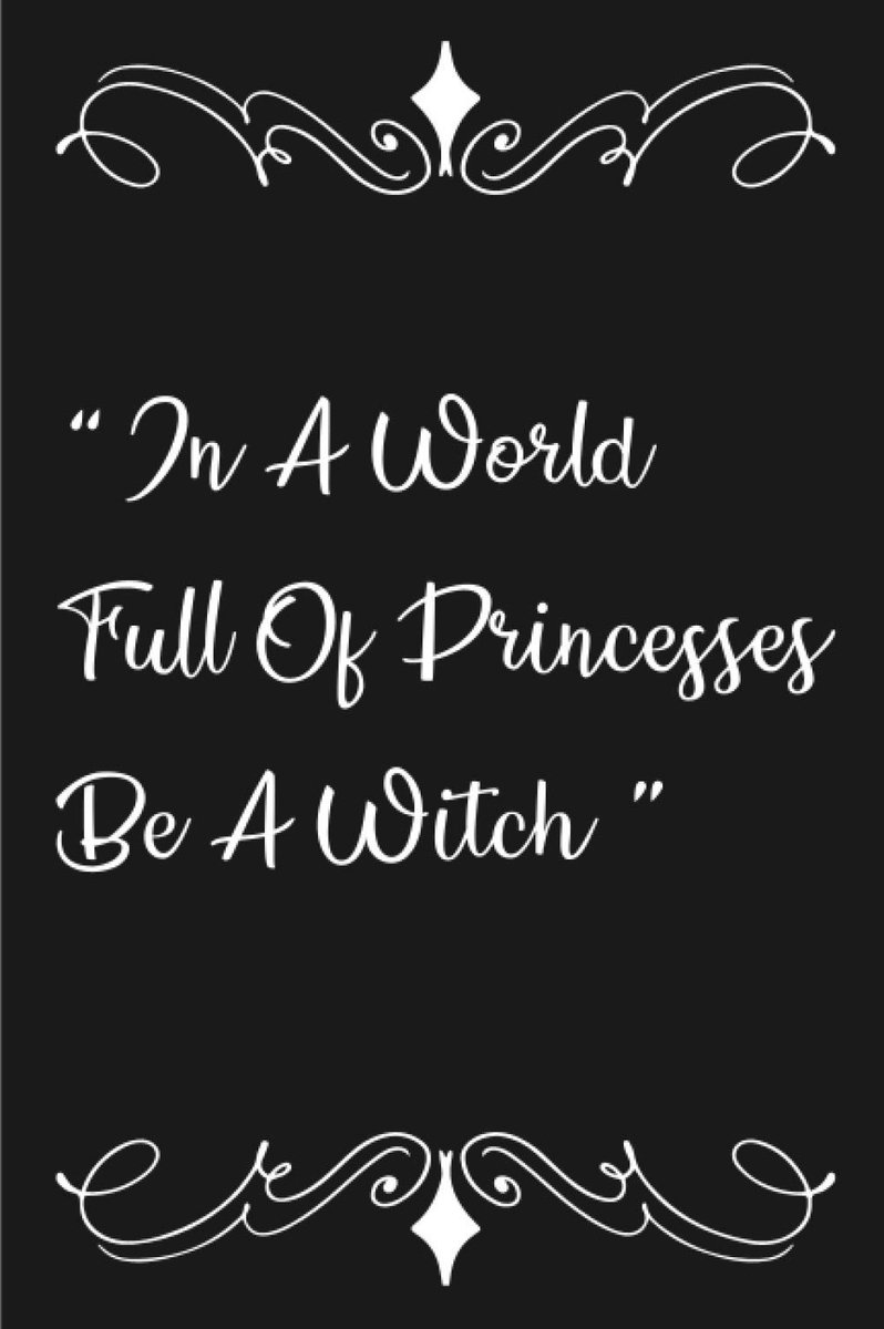 In a world full of princesses be a witch: (bw) funny quote design for notebook/journal for all quotes and saying lovers, it's a 6*9 with 110 pages , blank lines