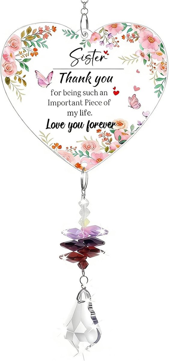 Geschenken Dank U Geschenken Voor Vrouwen Crystal Suncatcher Zuster Verjaardagscadeaus Voor Zuster Nieuwjaar Kerst Afstuderen Thanksgiving Verjaardagen Geschenken