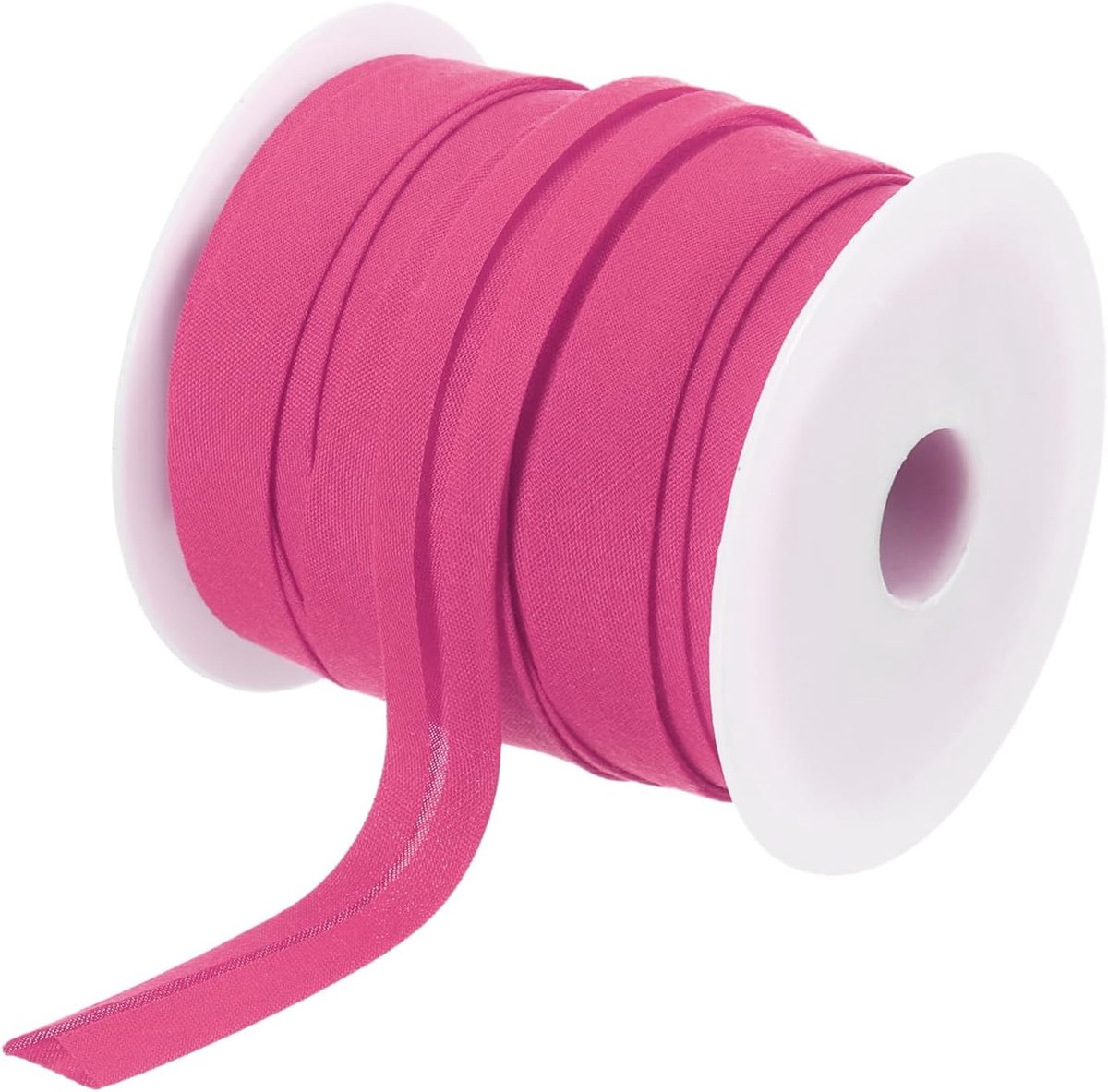 1,27 cm Single Fold Bias Tape Polyester Continuous Bulk Bias Tape voor naaien, Seaming Quilting Hemming Binding Crafts (Rozerood 25 Yards)