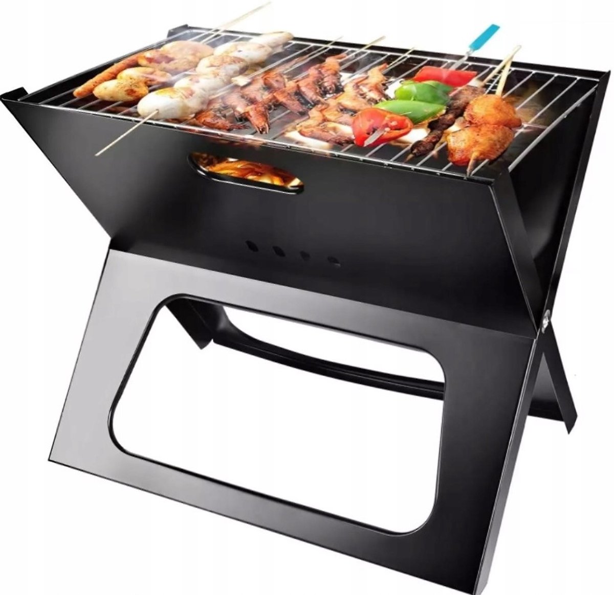 Draagbare Koolgrill - Opvouwbaar, Lichtgewicht, Ideaal voor Balkon & Tuin