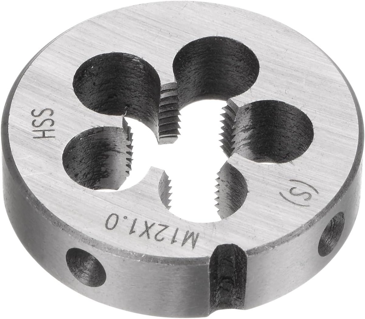 Rond snij-ijzer, metrisch M12 x 1 schroefdraad (rechtse schroefdraad), hogesnelheidsstaal (HSS) snijijzer reparatiegereedschap