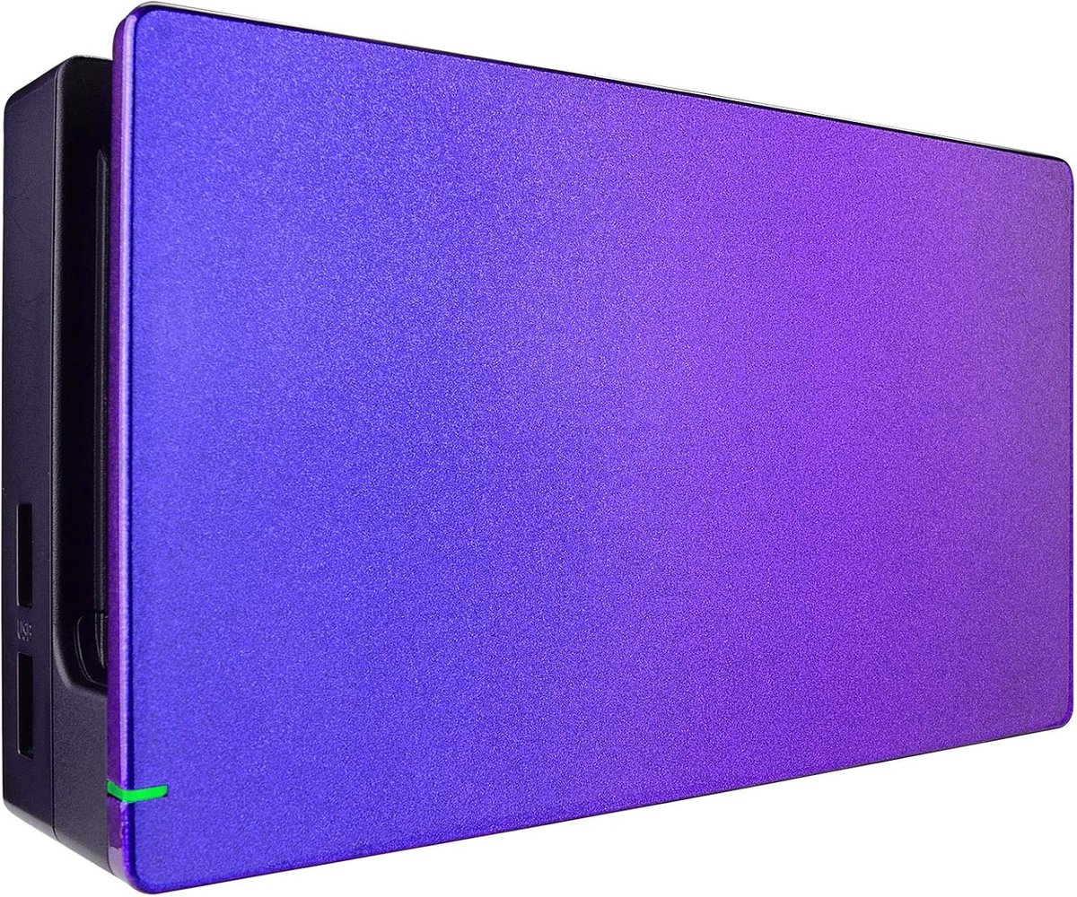 EXtremeRate Kameleon Paars Blauw Custom Faceplate voor Switch oplaaddock, Soft Touch Grip DIY vervangende behuizing Shell voor Switch Dock - Dock NIET inbegrepen
