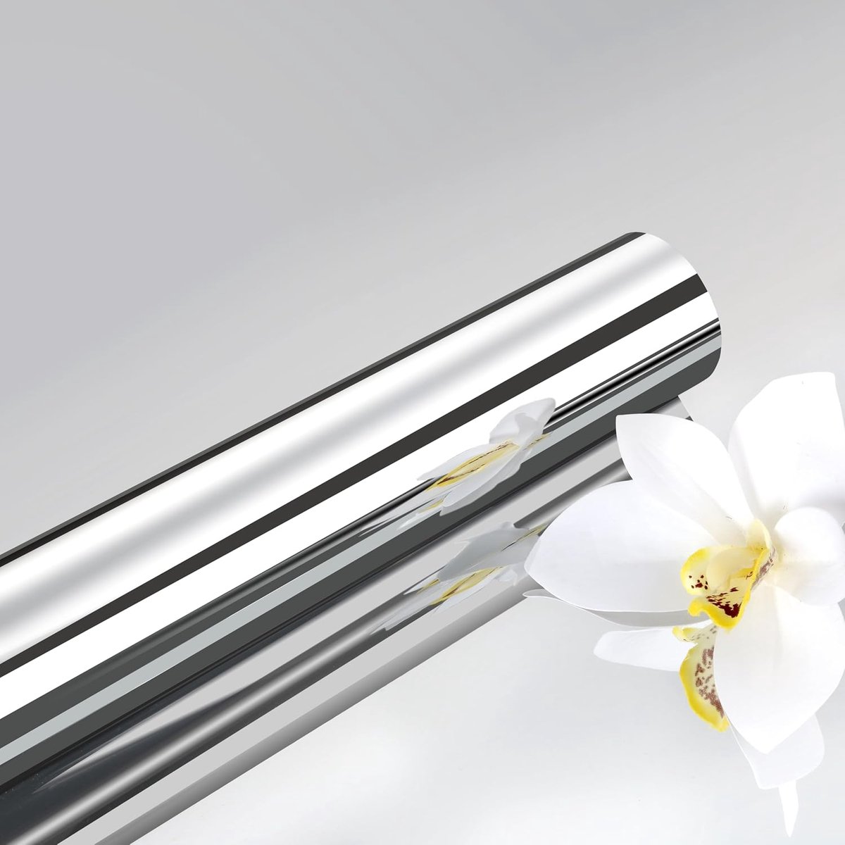 Spiegelfolie Zilver Zelfklevende lijmfolie Meubelspiegel voor kastdeuren 40 cm x 3 m Flexibele spiegelfolie Wandspiegelrol Waterbestendig spiegelbehang voor wand Zelfklevend
