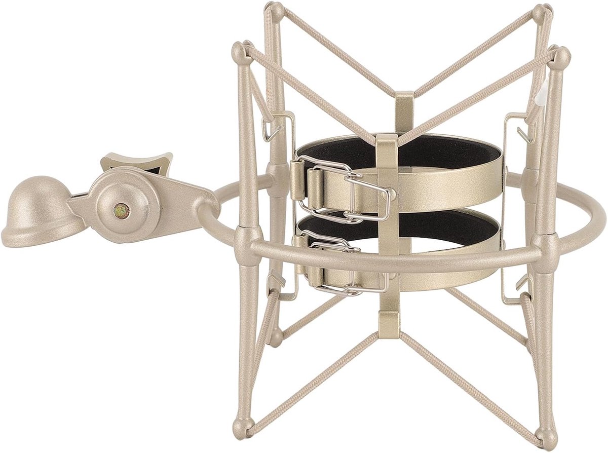 Shock Mount 60 MM Hoge Isolatie Mic Clip Houder Mount Mic Anti-vibratie Shock Mount Studio-uitzending Opname (Silver)