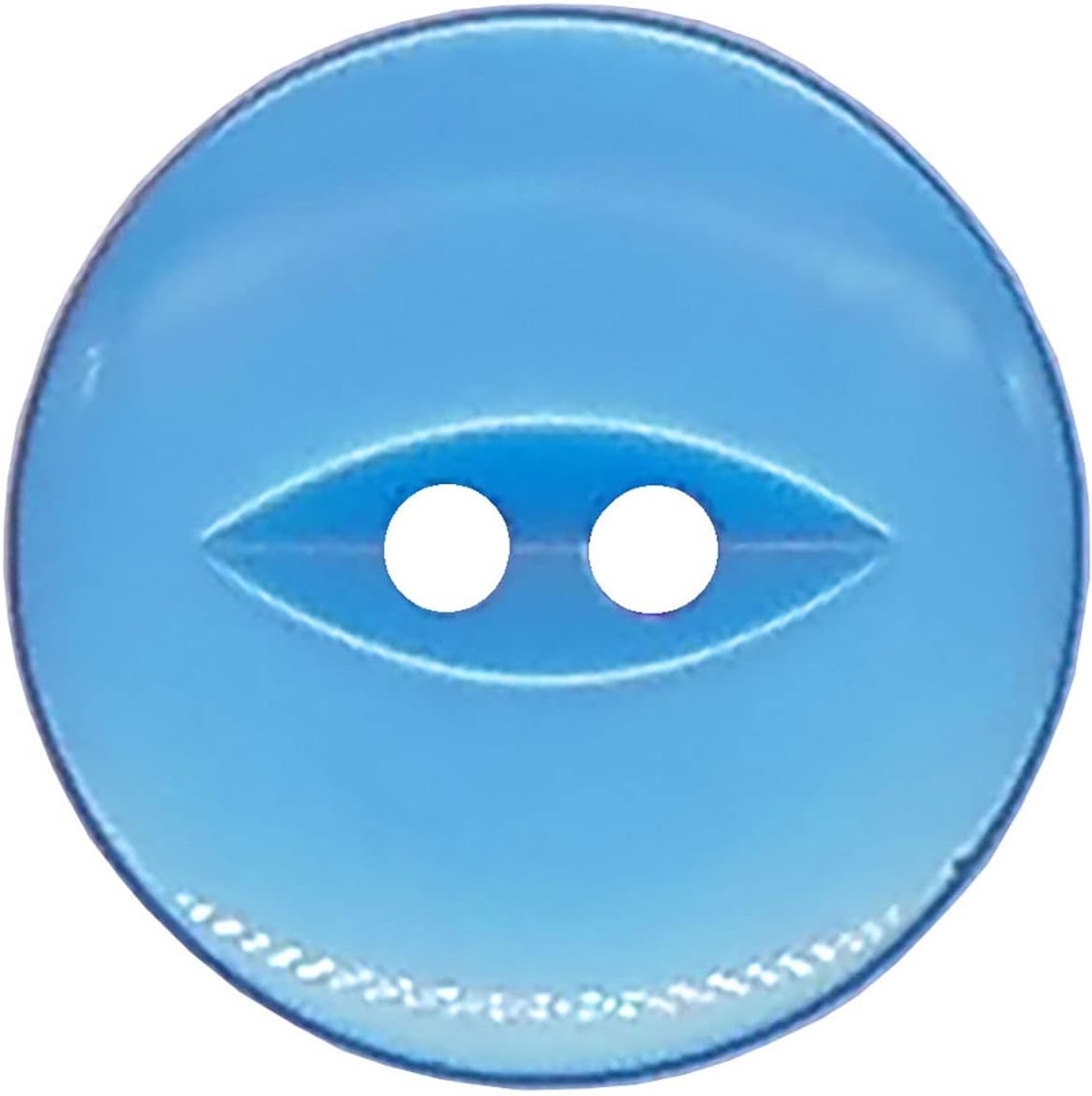 Bead Shop Set van 20 ronde visoogknoppen, babyknoppen, naaien, breien en knutselen - helder blauw 14 mm/22 lignes