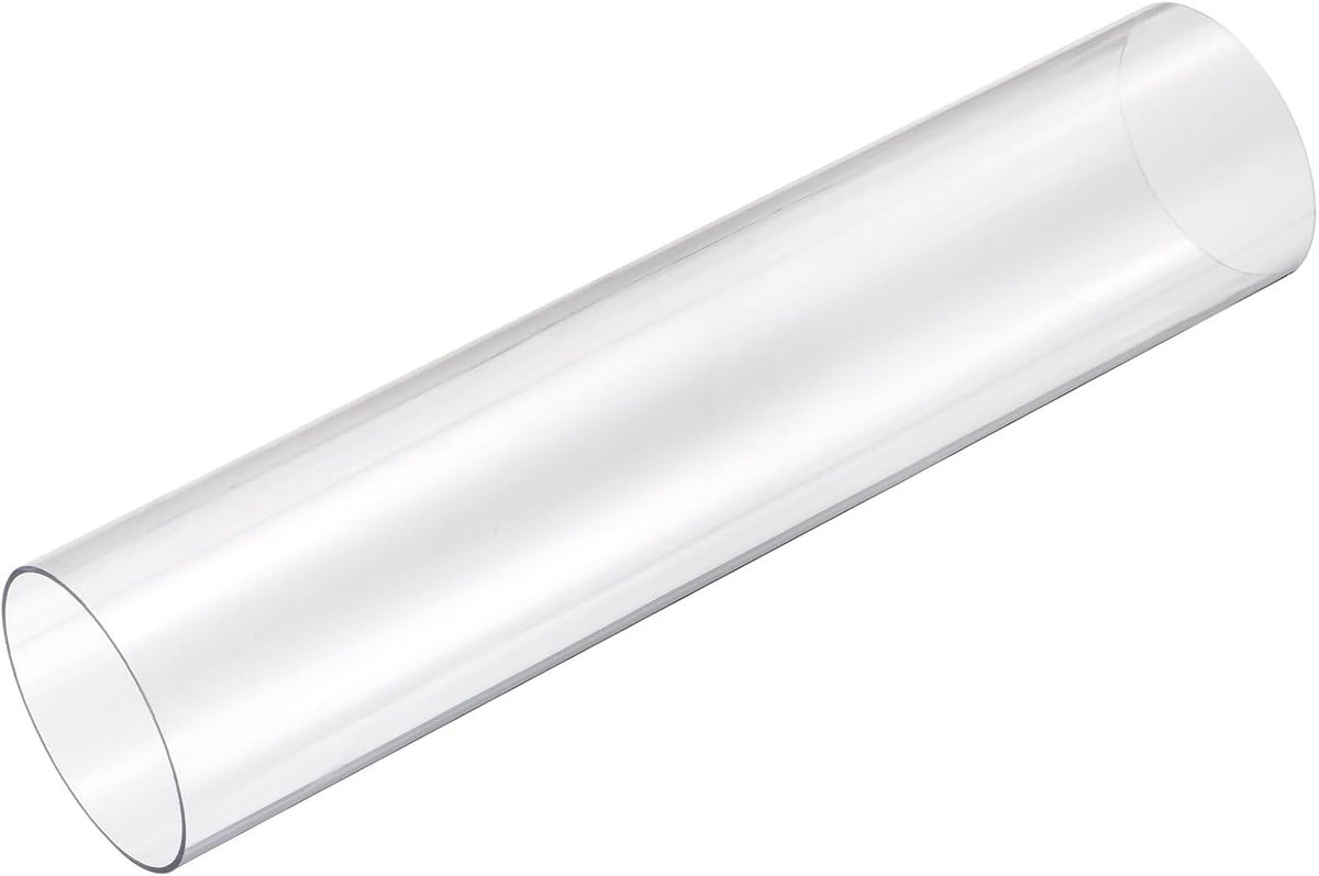 Stijve ronde heldere buis 67 mm (2 5/8") ID x 70 mm (2 3/4") OD x 305 mm lengte kunststof buis