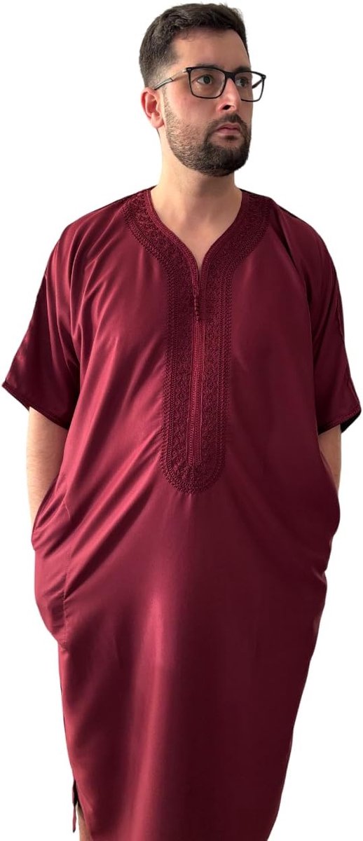 Kaftan Etnische Robe Moslim Arabische Islamitische Kleding Marokkaanse Jelaba Ramadan — afbeelding 3