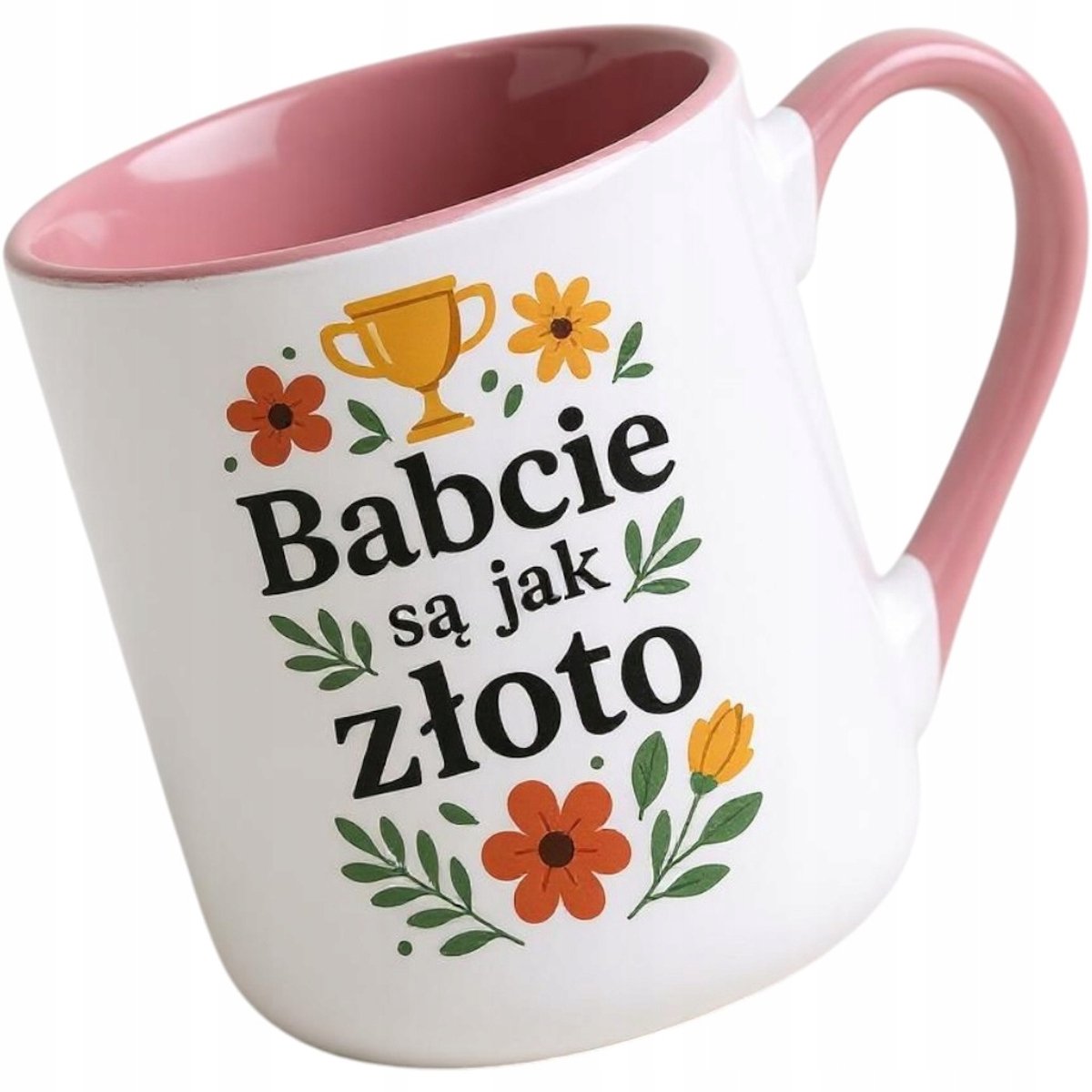 Merkloze Mok: "Babcia jest jak goud" - 330ml, Cadeau voor Oma