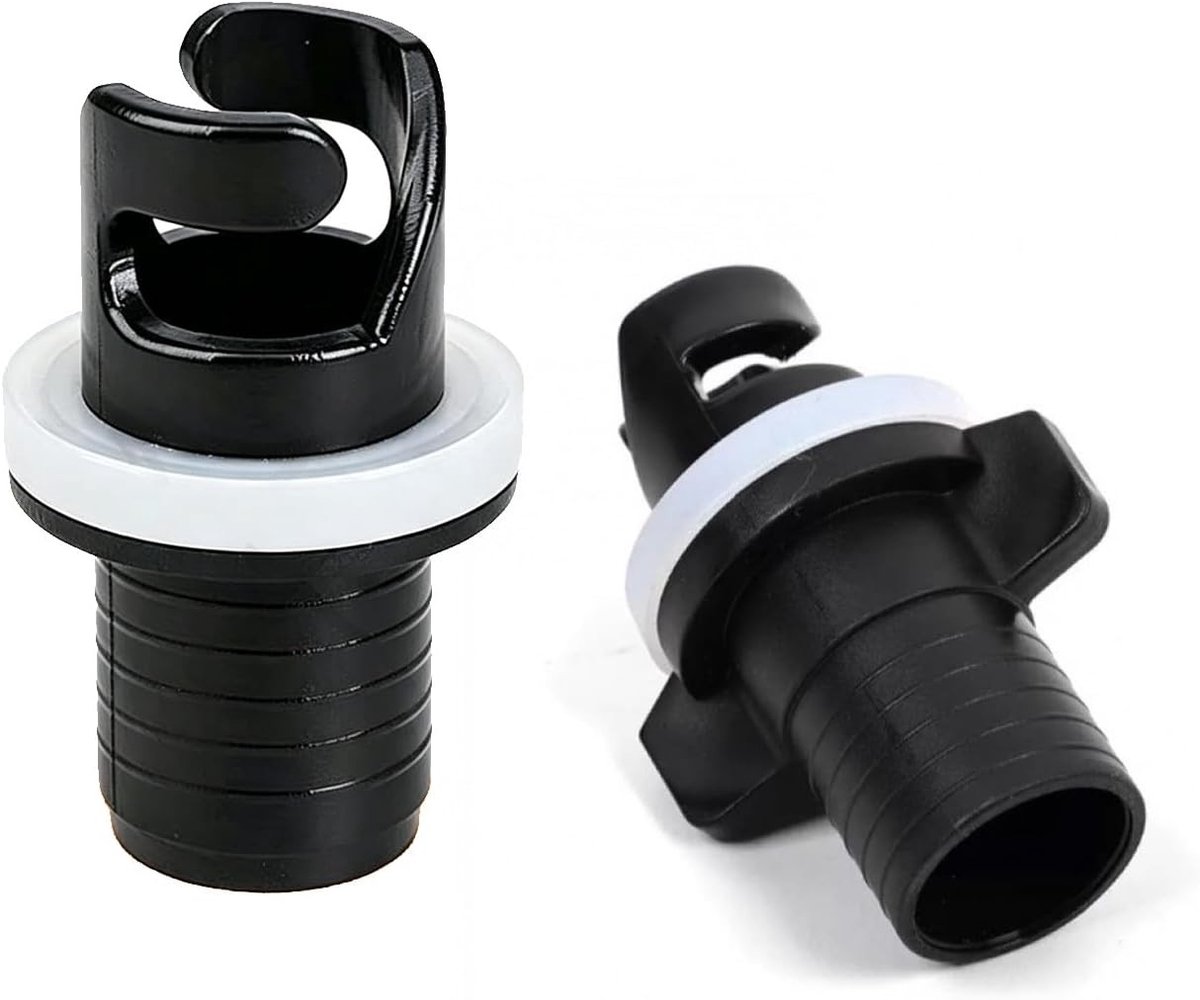 Pompadapter Set - Zwart - Herbruikbare Ventieladapter voor SUP en Kajak - Duurzaam en Compact