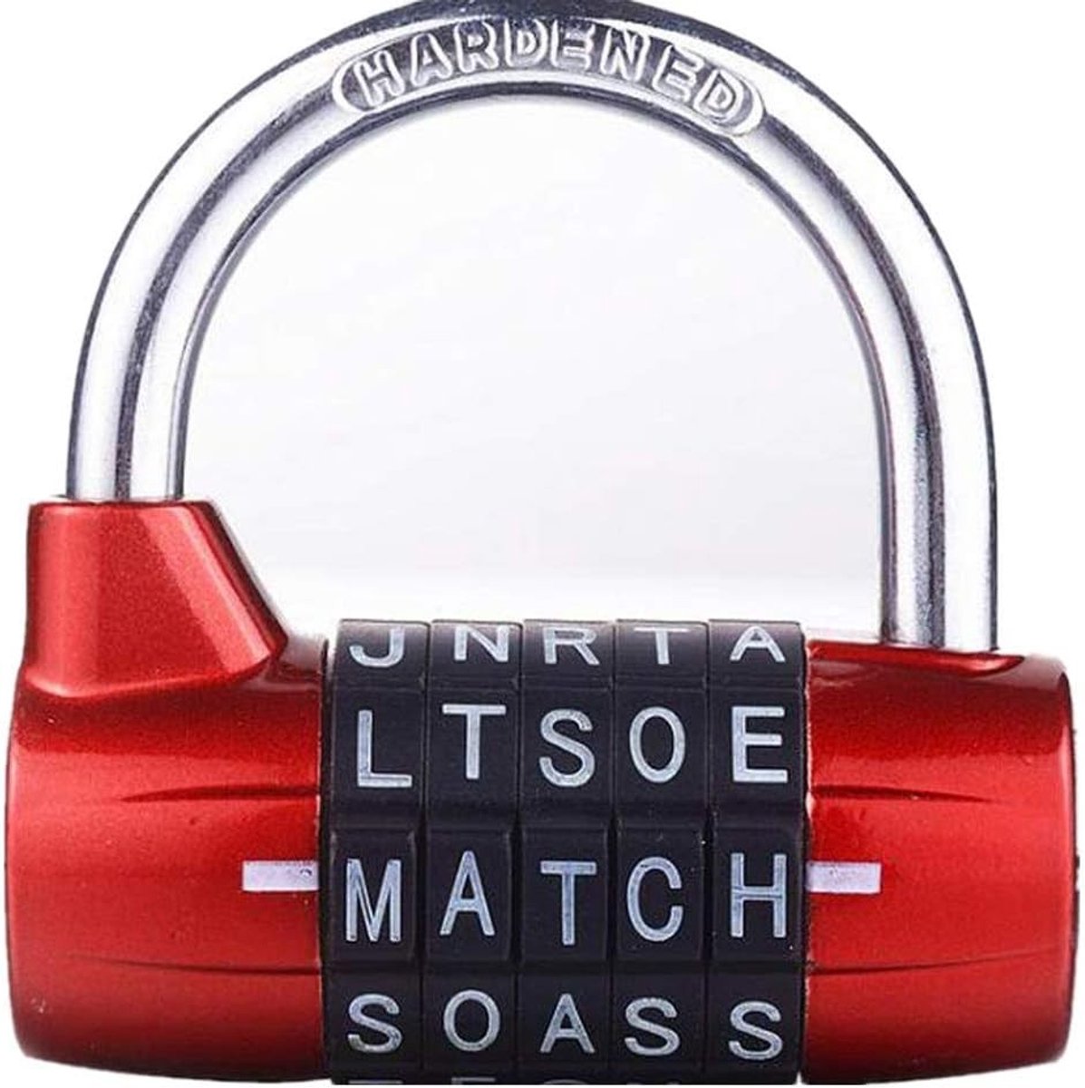 Veiligheidshangslot met Combinatie - Rood - 6 x 6 x 3 cm - Metalen Cijferslot voor Kluisjes en Fietsen