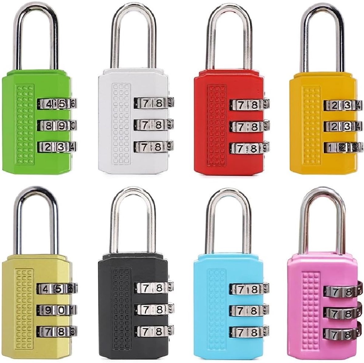 Cijferslot - Zwart - 5,3 x 2,4 x 1 cm - Robuust 3-cijferig Combinatieslot - Voor Koffers, Tassen en Kasten