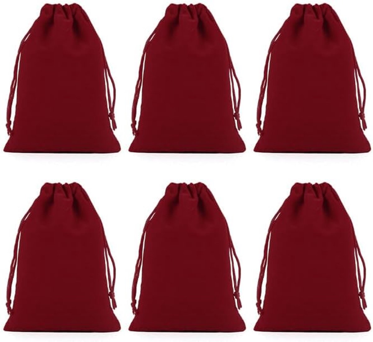 6 stuks fluwelen zakjes met trekkoord, 15 x 25 cm, cadeauzakjes voor sieraden, bruiloftsgunsten, snoep, cosmetica, opslag van speelgoed