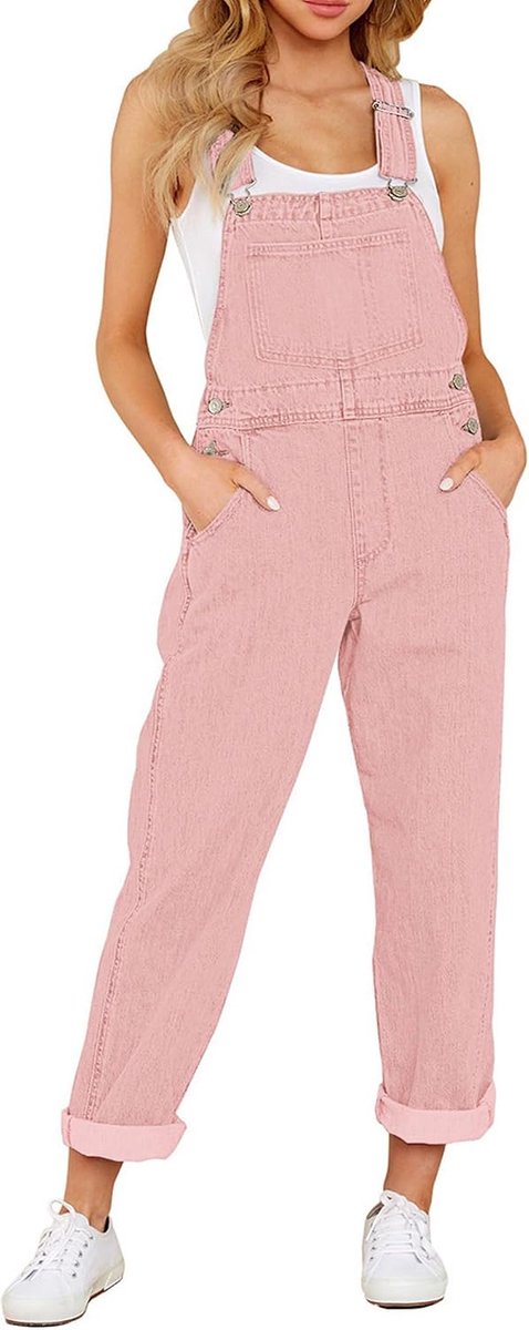 Dames tuinbroek jeans baggy jumpsuit oversize overall met zakken