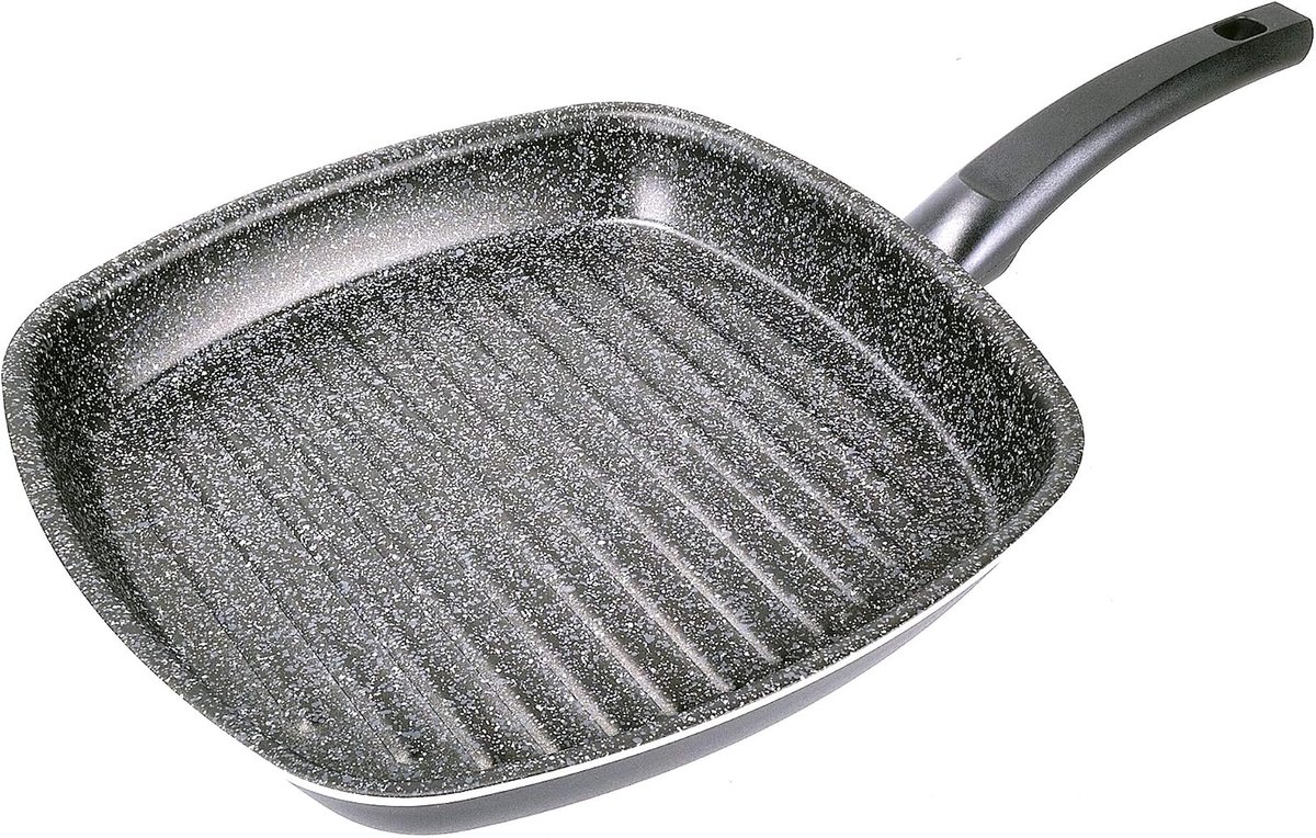 Tradition Italia grillpan, aluminium, zwart, 28 cm