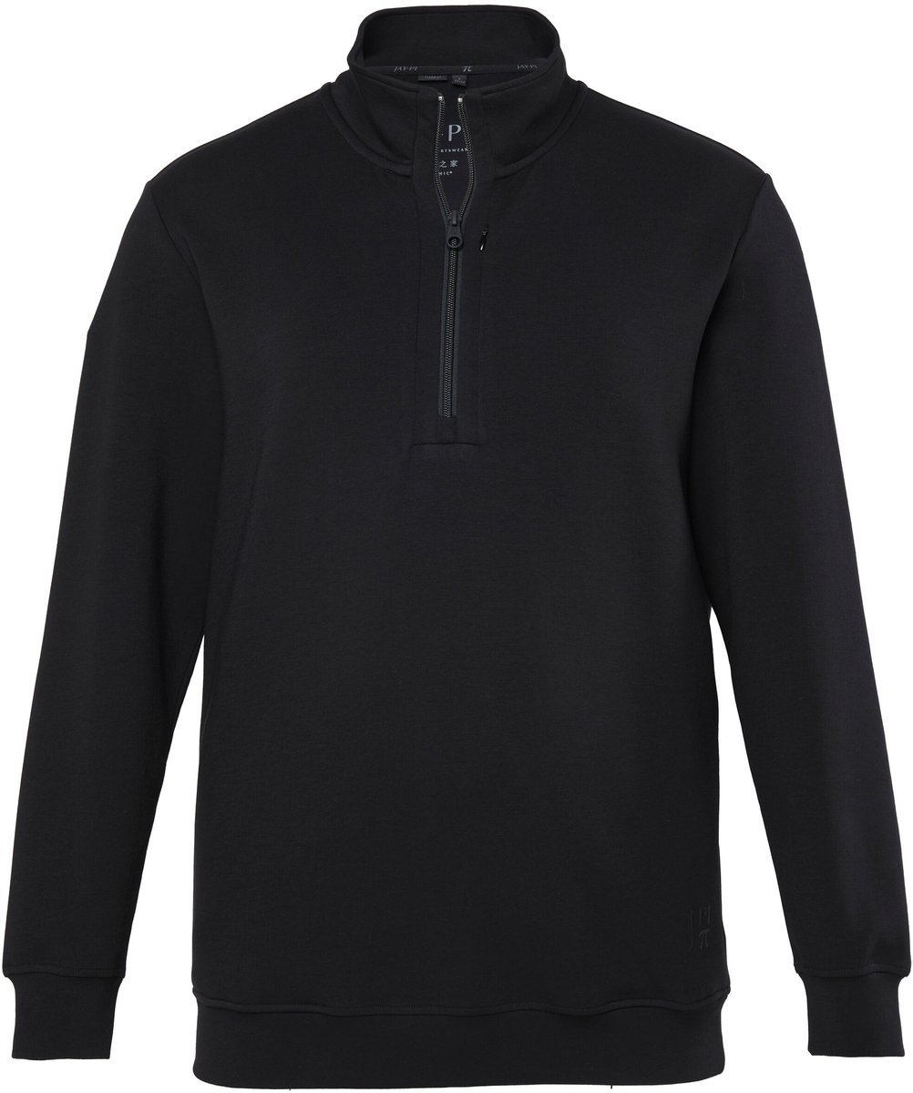JAY-PI - Heren - Troyer fitness sweatstof veel zakken tot 7XL - Zwart - Maat 3XL