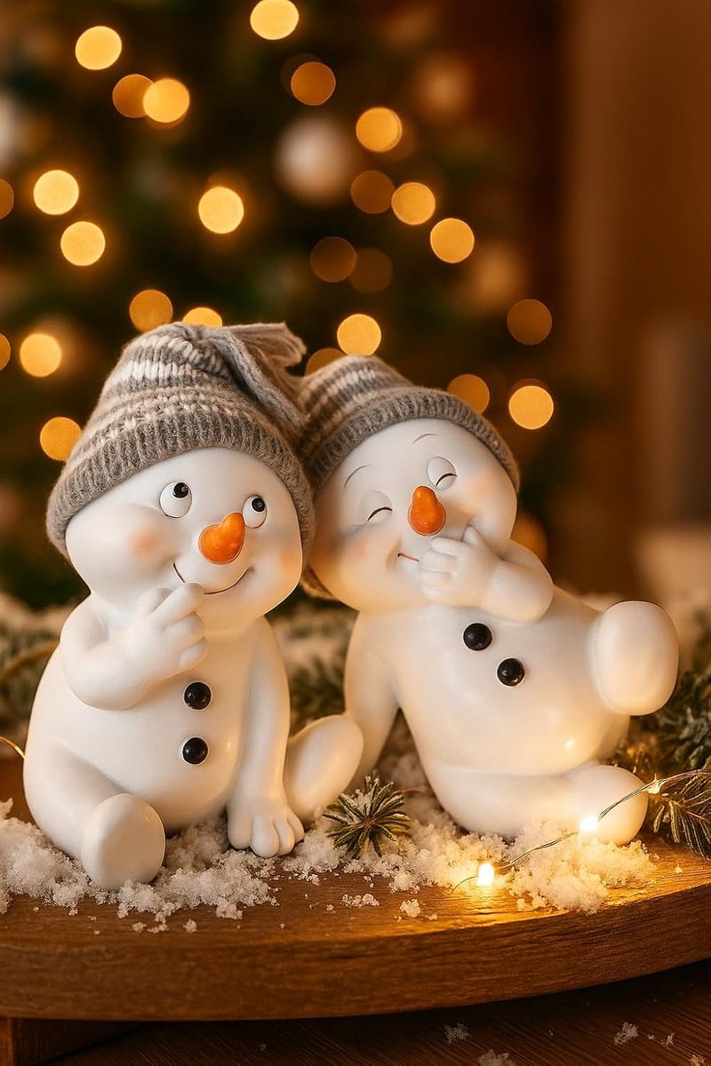 Khevga Sneeuwpopfiguren, set van 2, staand en zittend, kerstdecoratie in grijs en rood, klassiek of speels, ideaal voor vensterbank, tafel en winterdecoratie (grijs, zittend vrolijk)