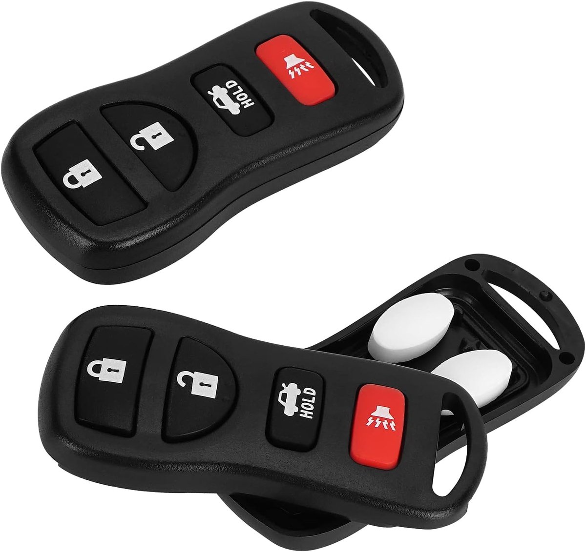 2 Pack Remote Fake Car Key Secret Safe, draagbare geheime verborgen pillencontainer, omleidingsveilige compartiment container om pillen sieraden of waardevolle spullen te verbergen, zwart