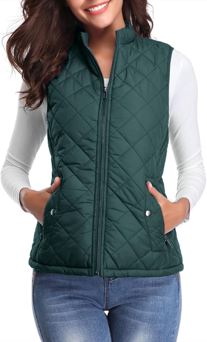 Fuinloth Damesvest, Herfst Lichte Bontvest Wester Korte Jas Vest Gilet