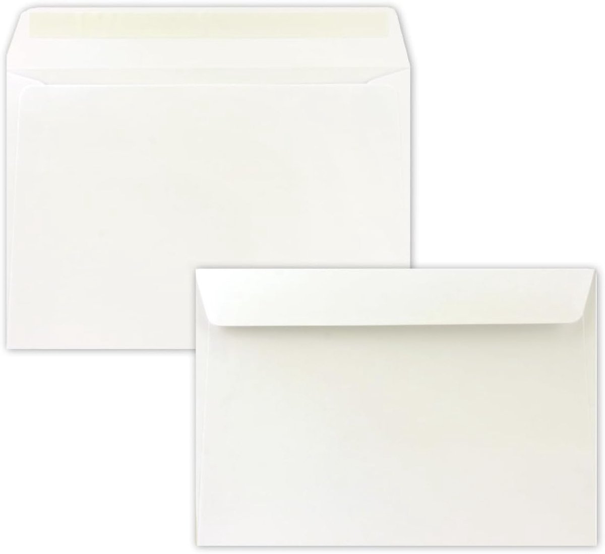 25 x enveloppen DIN C5 natuurwit (wit) - 16,2 x 22,9 cm - zelfklevend - elegante enveloppen voor grote uitnodigingen en kaarten voor verjaardag of bruiloft