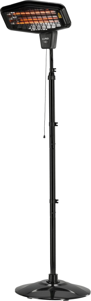 Infrarood Heater & Terrasverwarmer - 2200W - Met Afstandsbediening & Trekkoordschakelaar - IP24 Spatwaterdicht - 3 Warmtestanden (730W / 1460W / 2200W) - Infrarood Straler voor Wand & Statief - Binnen & Buiten - Garage, Terras & Balkon – foto 2