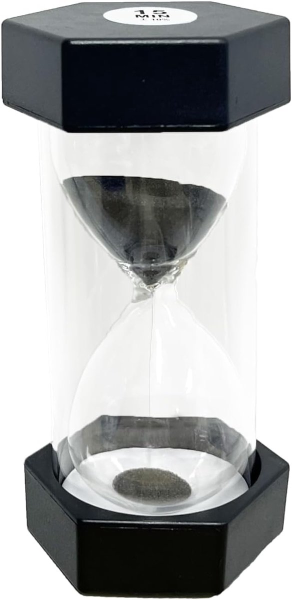 Kinderen timer keuken kleur zandloper keukenklok kinderklok klasspel keuken klasspel keuken decoratie kantoor thuis 15 minuten zwart
