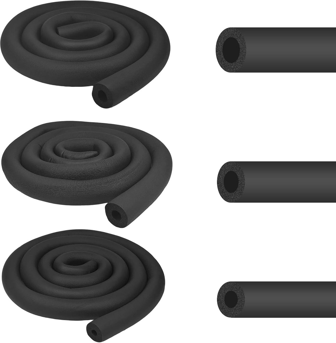 Buisisolatie, schuimrubber, zwart, binnendiameter 6/9/13 mm, dikte 9 mm PE, zelfdichtende buisisolatie, warmte-isolatie van de leidingen van het buitenaggregaat van een airconditioning