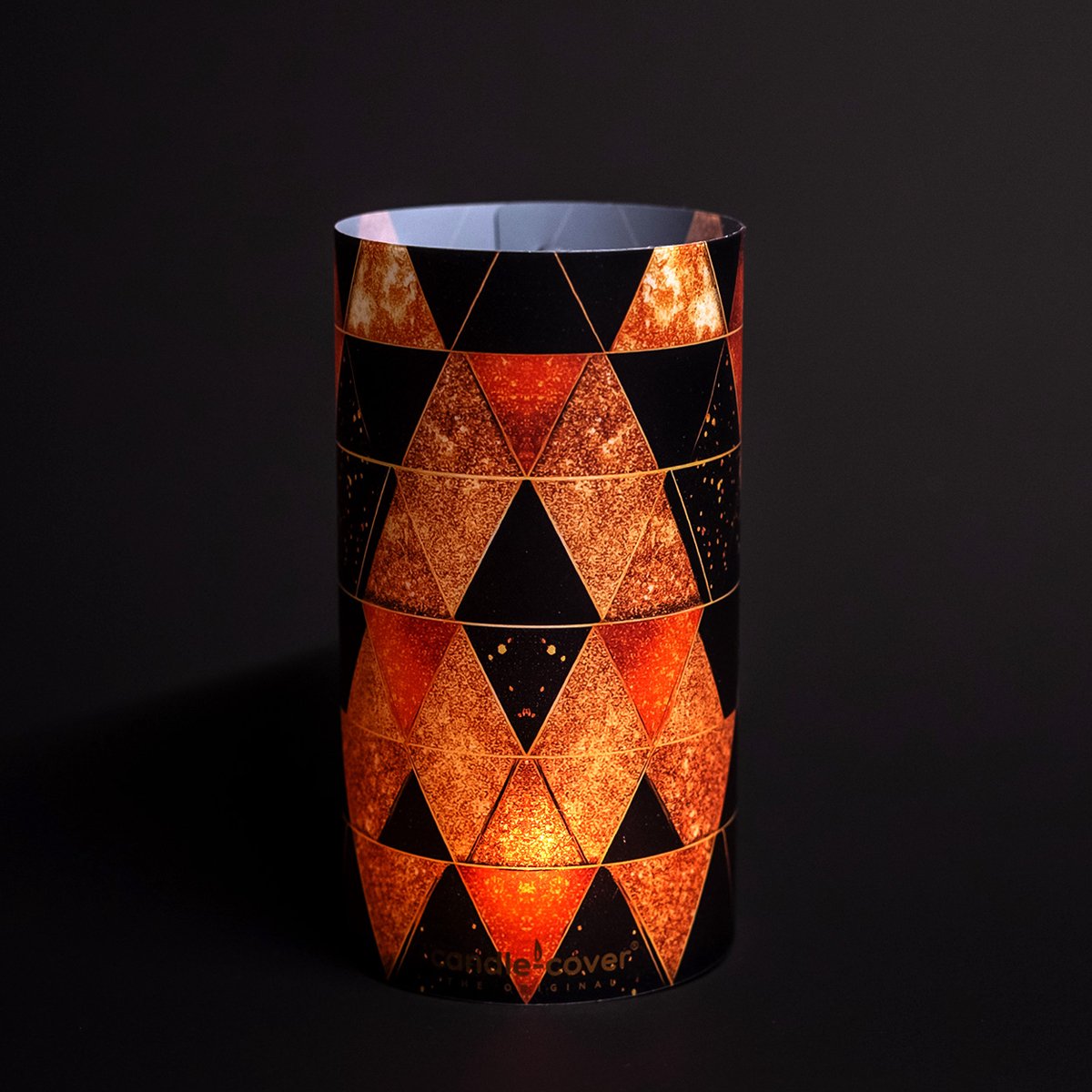 Candle-Cover - Diamonds - trendy omhulsel voor (oplaadbaar) theelicht en waxinelicht - windlicht - 9 cm rond - 16 cm hoog