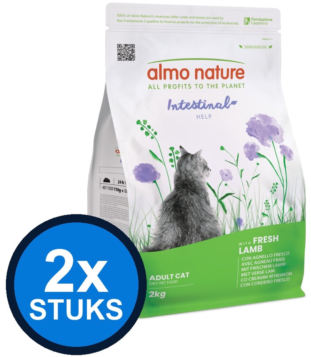 2x Almo Nature Functional cat intestinal help lam 2kg
