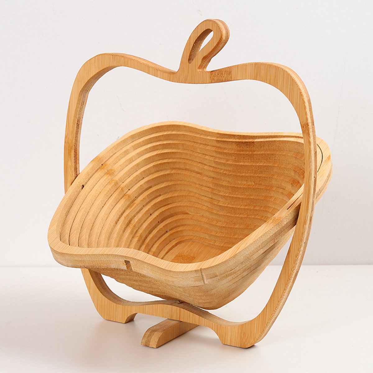 Ryoudavell - Fruitmand Bamboe - Fruitschaal - Bamboe Hout - Staande Fruitmand Etagere - Rechthoek - Aardappelbak - Aanrecht Organizer - Fruitkistje