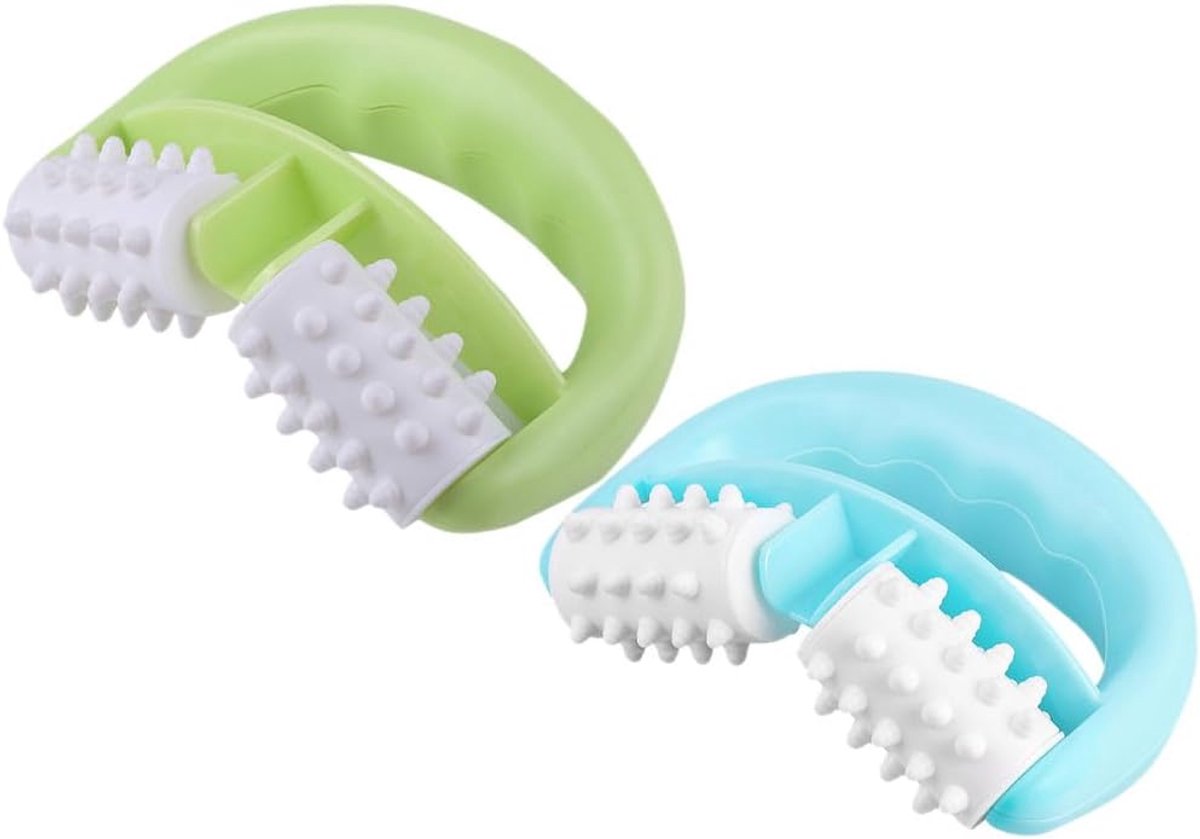 1 stuk - massager - plastic rollen - huishoudelijke massager - geschikt voor hele lichaam ontspanning - verlichting van vermoeidheid - 16 * 12 * 7 cm - groen