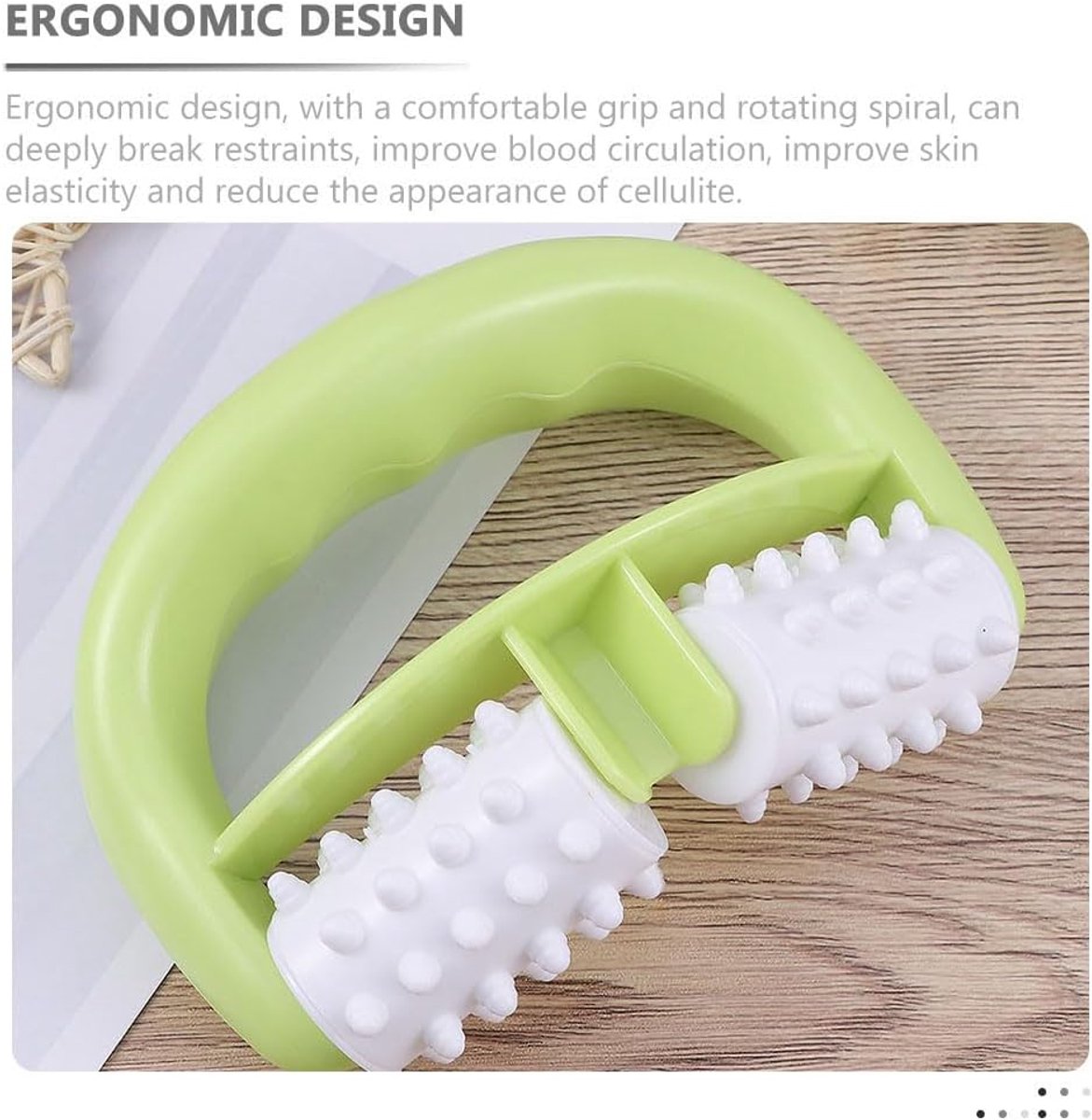 1 stuk - massager - plastic rollen - huishoudelijke massager - geschikt voor hele lichaam ontspanning - verlichting van vermoeidheid - 16 * 12 * 7 cm - rood