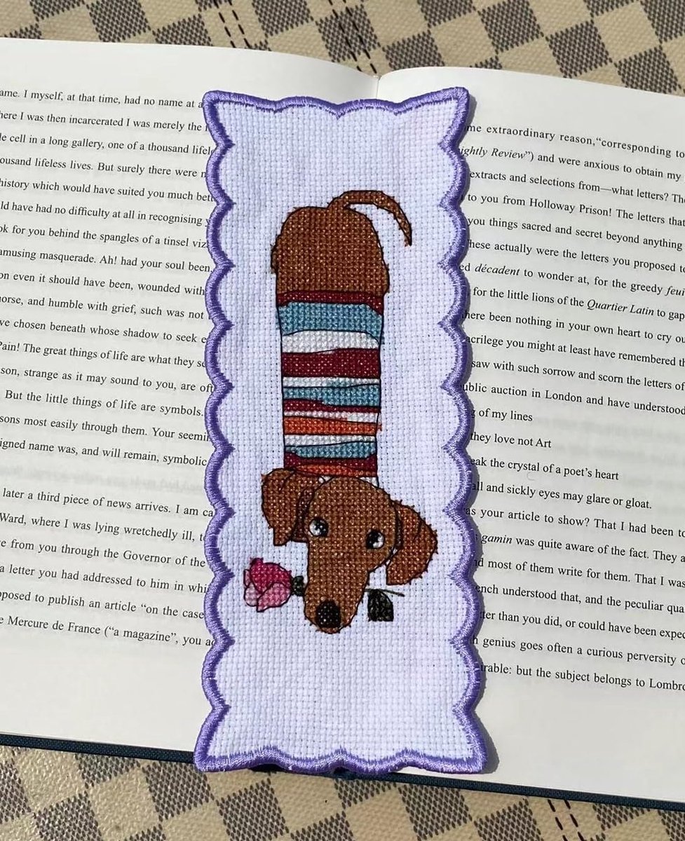 6 stuks hond bladwijzer kruissteek kit, set van 6 honden kruissteek bladwijzers