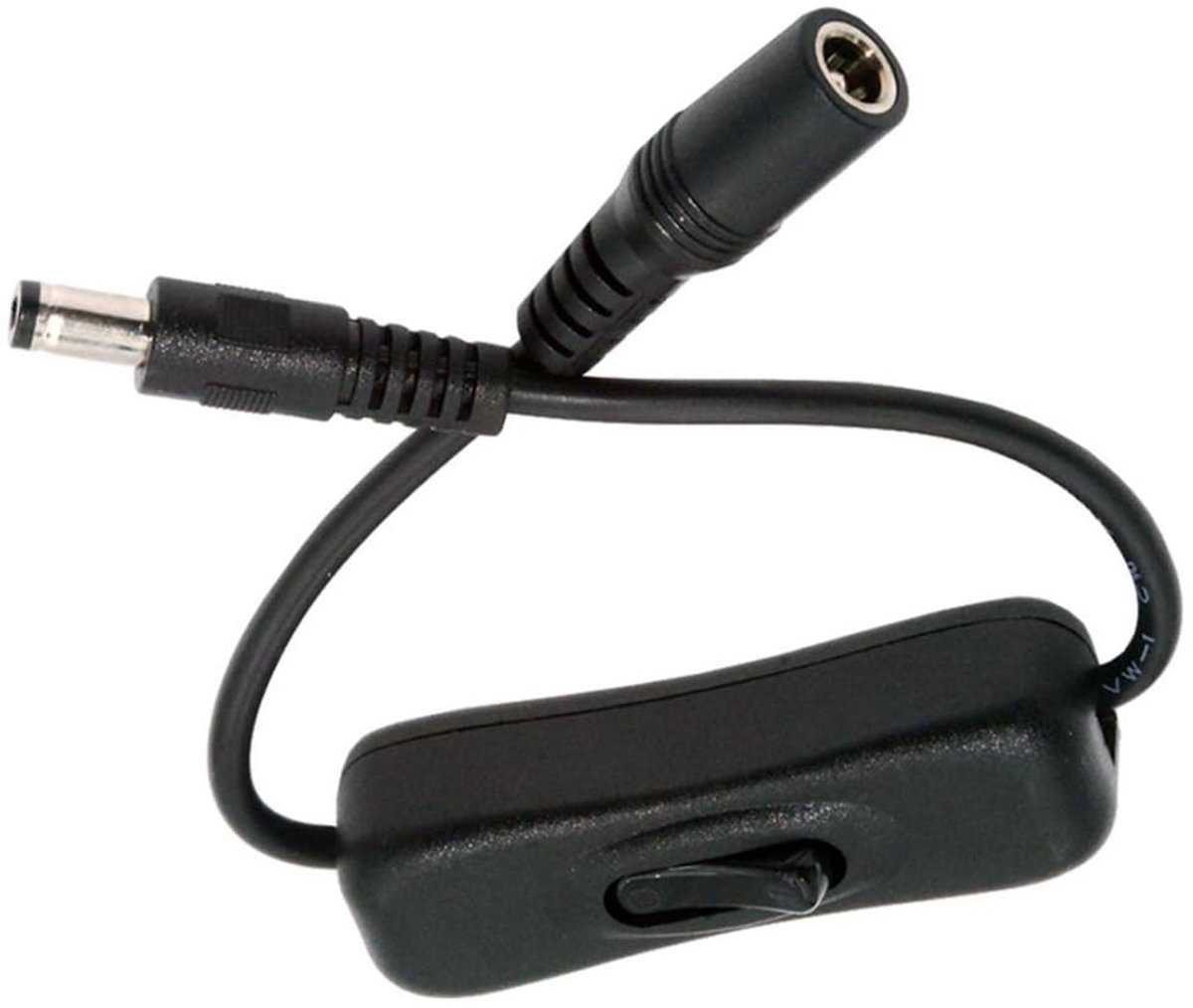 DC Power Schakelaar Verlengkabel 5.5x2.1mm Mannelijk naar Vrouwelijk Met Aan/Uit Knop 5V Extension Kabel